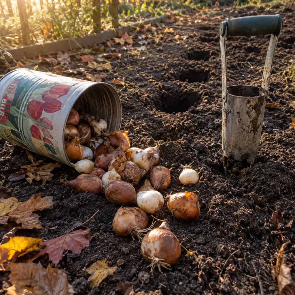 Bulbs Planted Only After the Soil Cooled