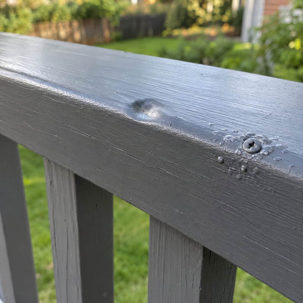 Deck Boards Freshly Painted Instead of Stained