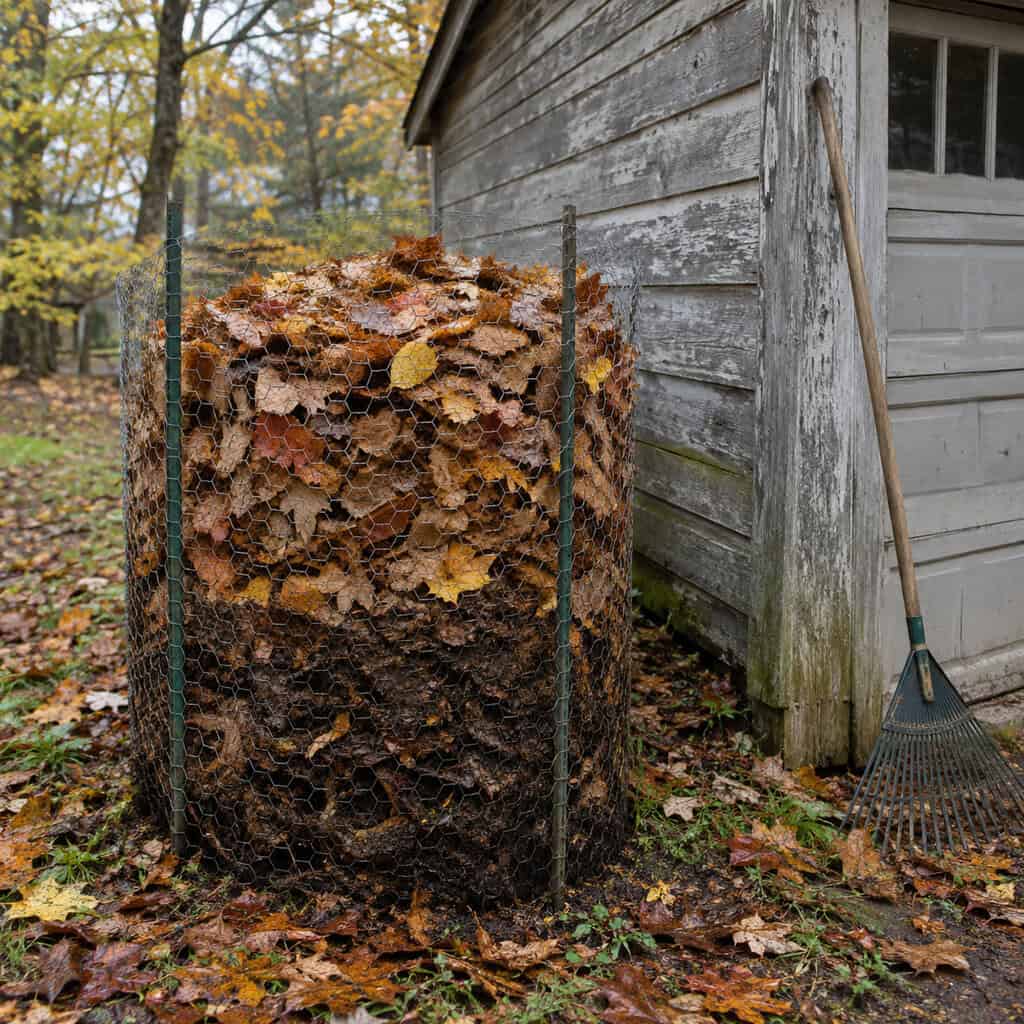 The Leaf Mold Pile Behind the Garage