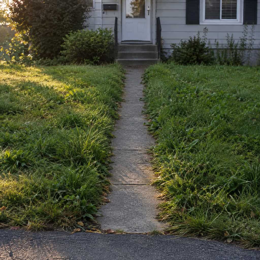A 36-Inch Concrete Walk Straight to the Front Door