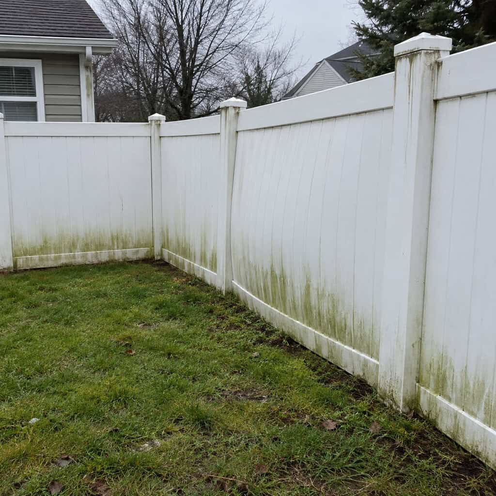 A Solid White Vinyl Privacy Fence
