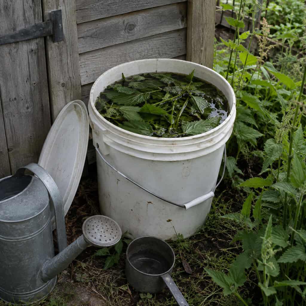 Comfrey and Weed Tea Instead of Bottled Plant Food