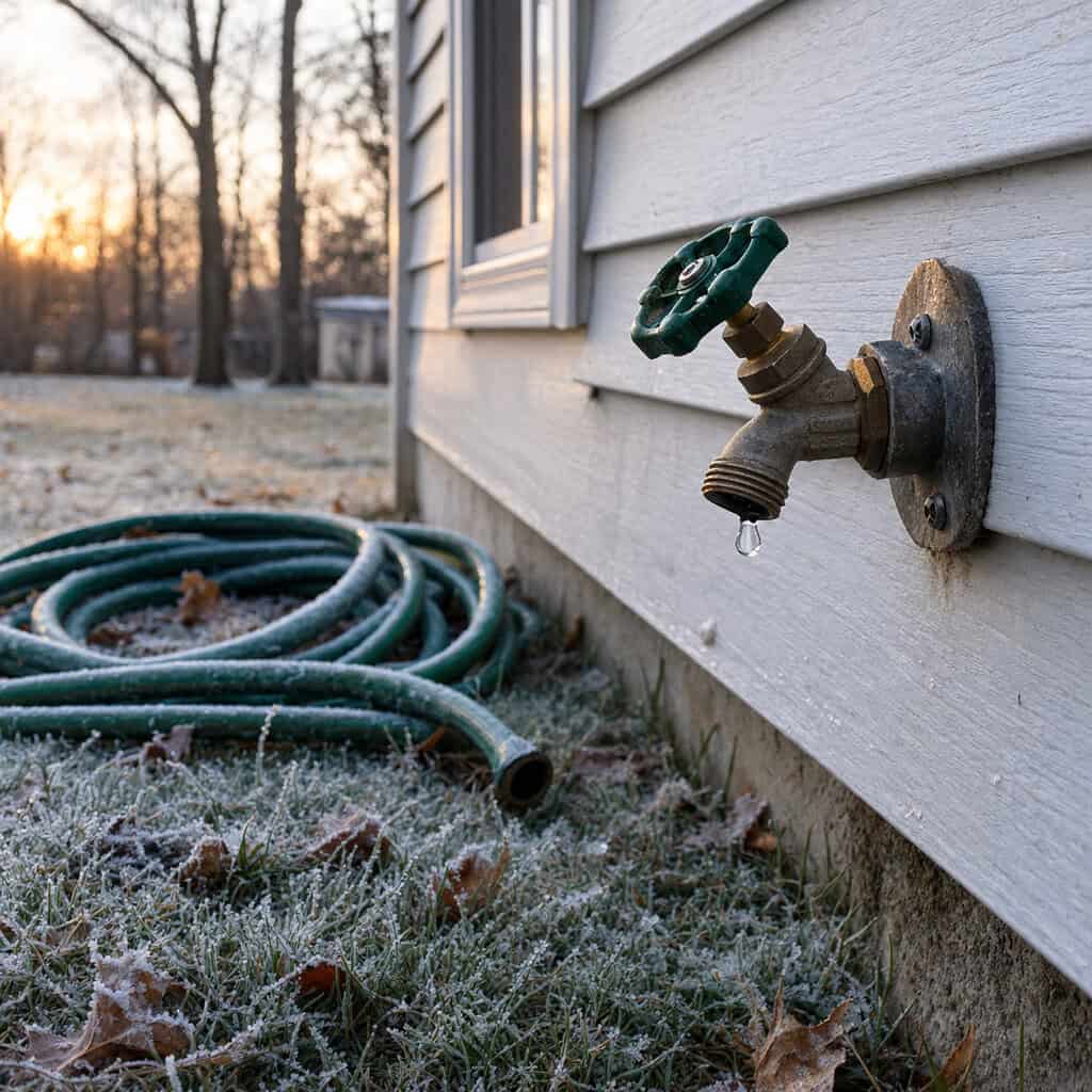 Draining the Hose and Shutting the Outdoor Spigot