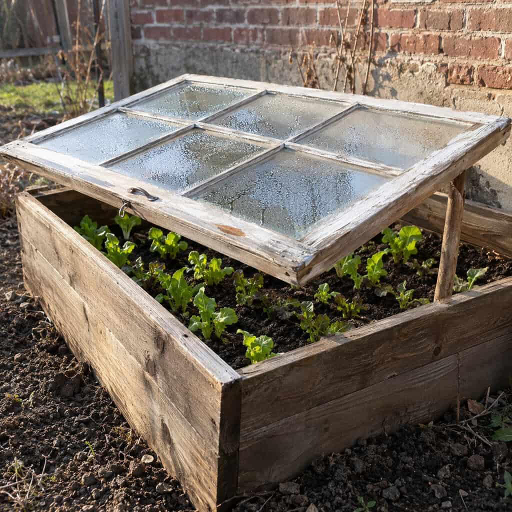 A Cold Frame Built From Old Storm Windows