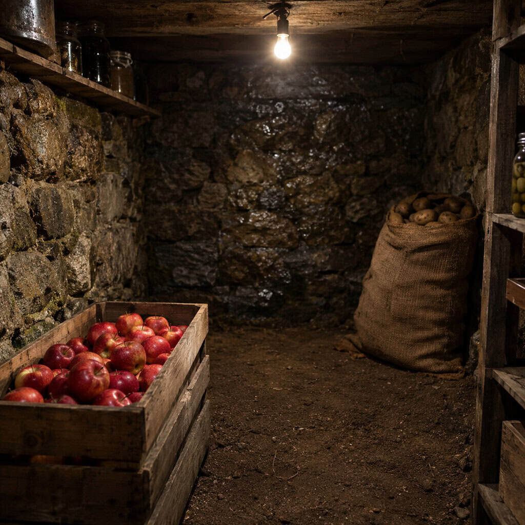 Apples Binned in the Cellar — Away From the Potatoes