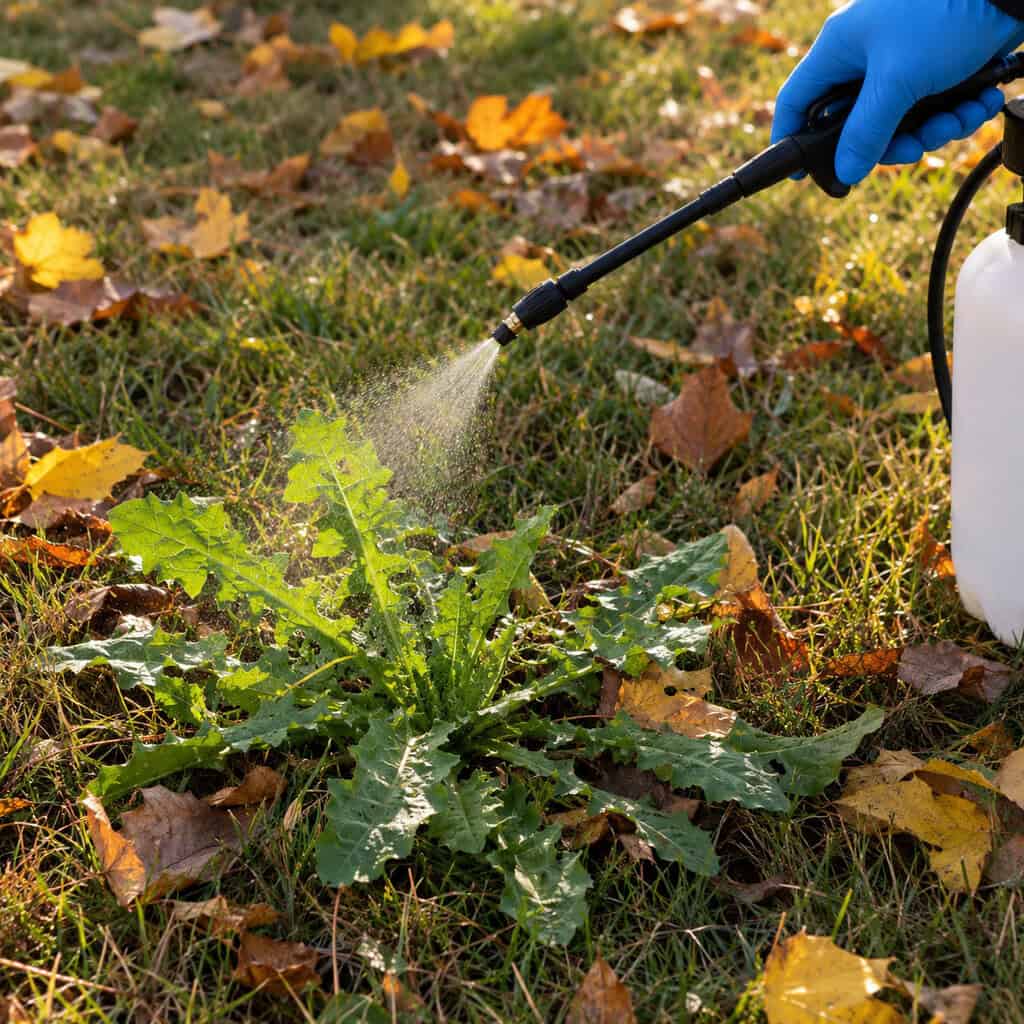 Spray Broadleaf Weeds in October, Not May
