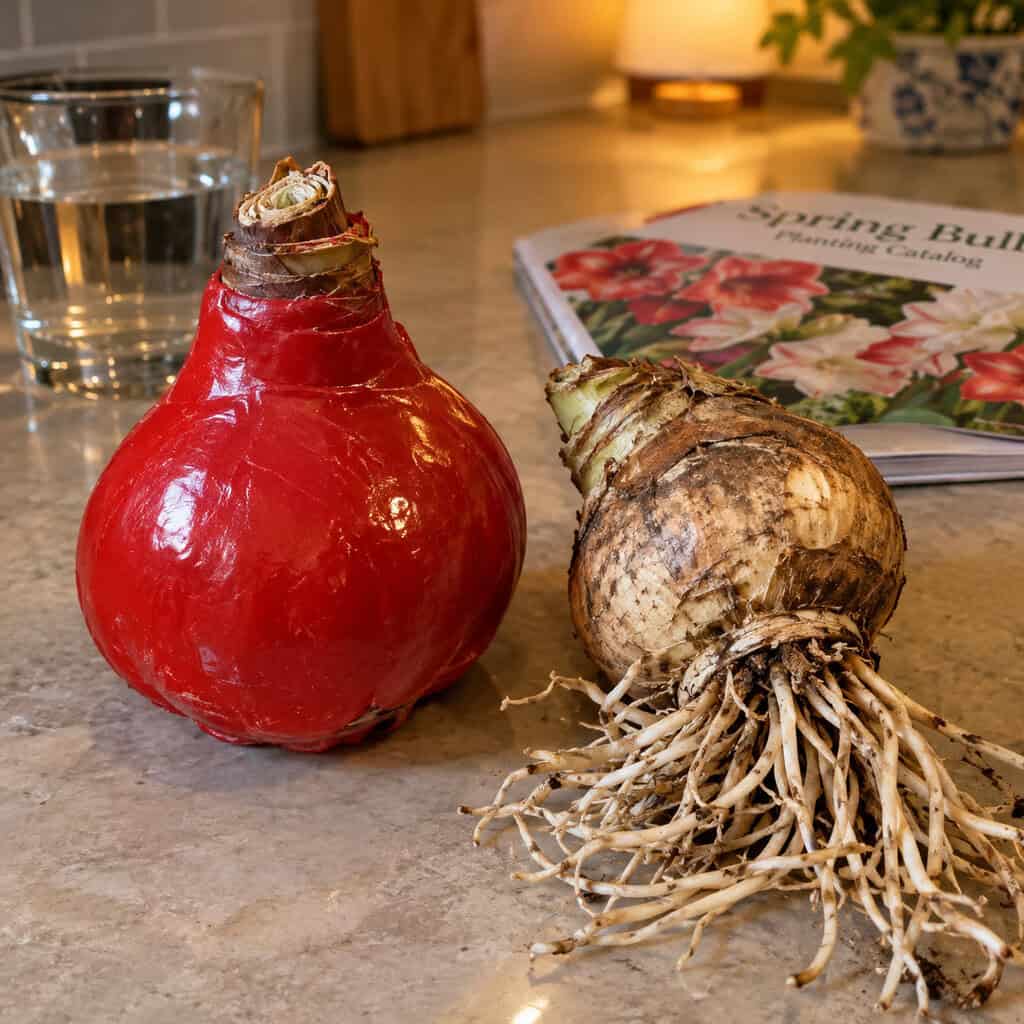 The Wax-Dipped Amaryllis Bulb