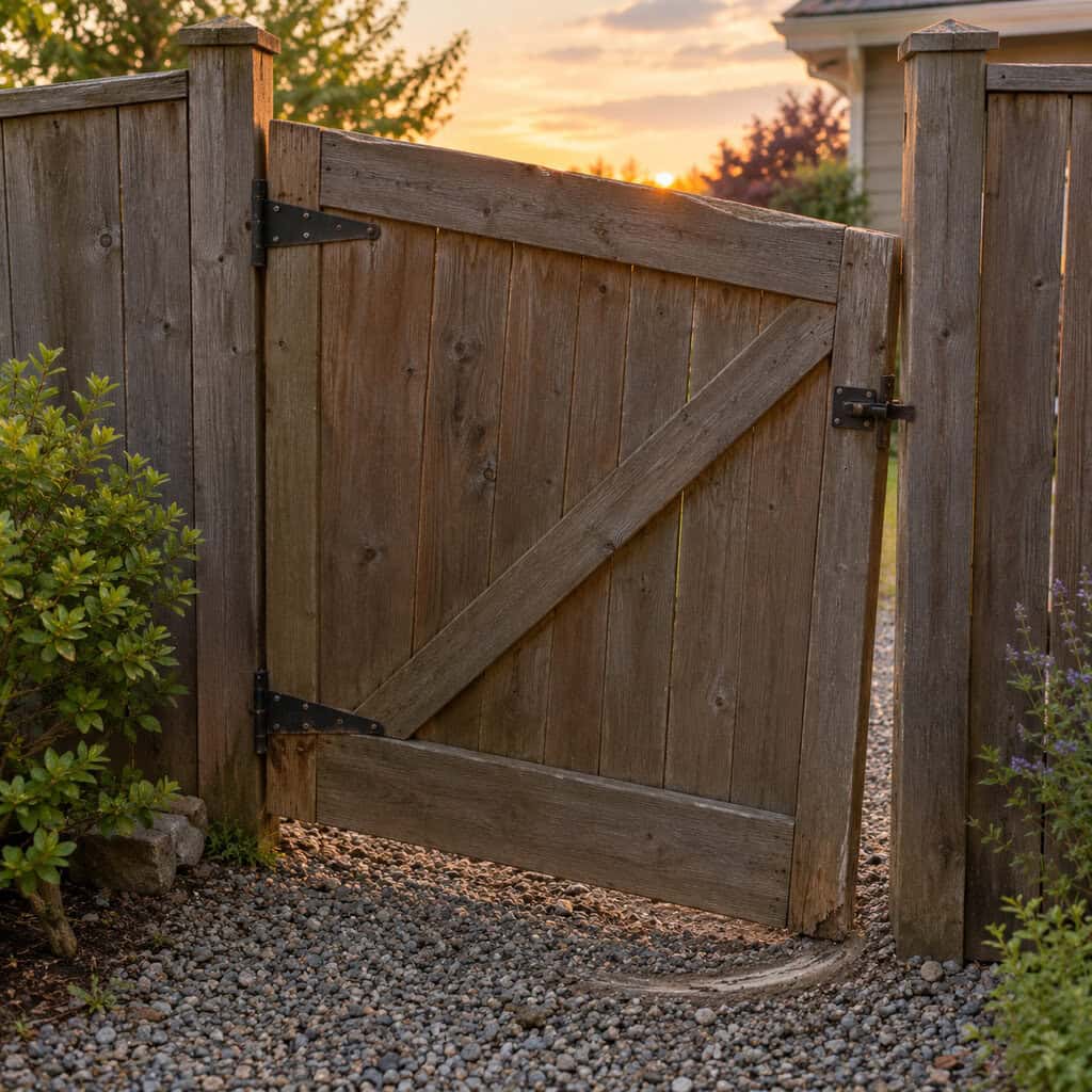A Builder-Grade Gate With No Diagonal Brace