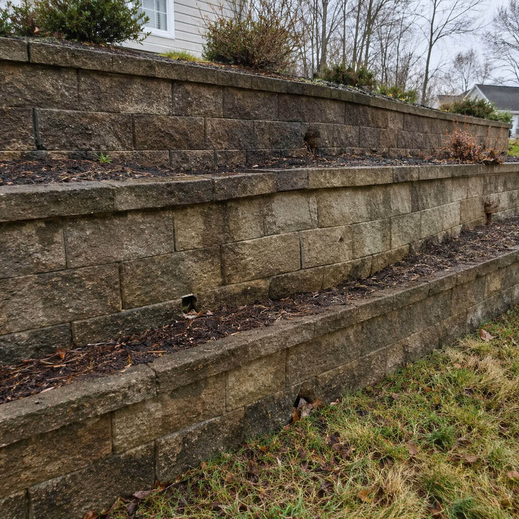 Multi-Level Retaining Wall Terraces