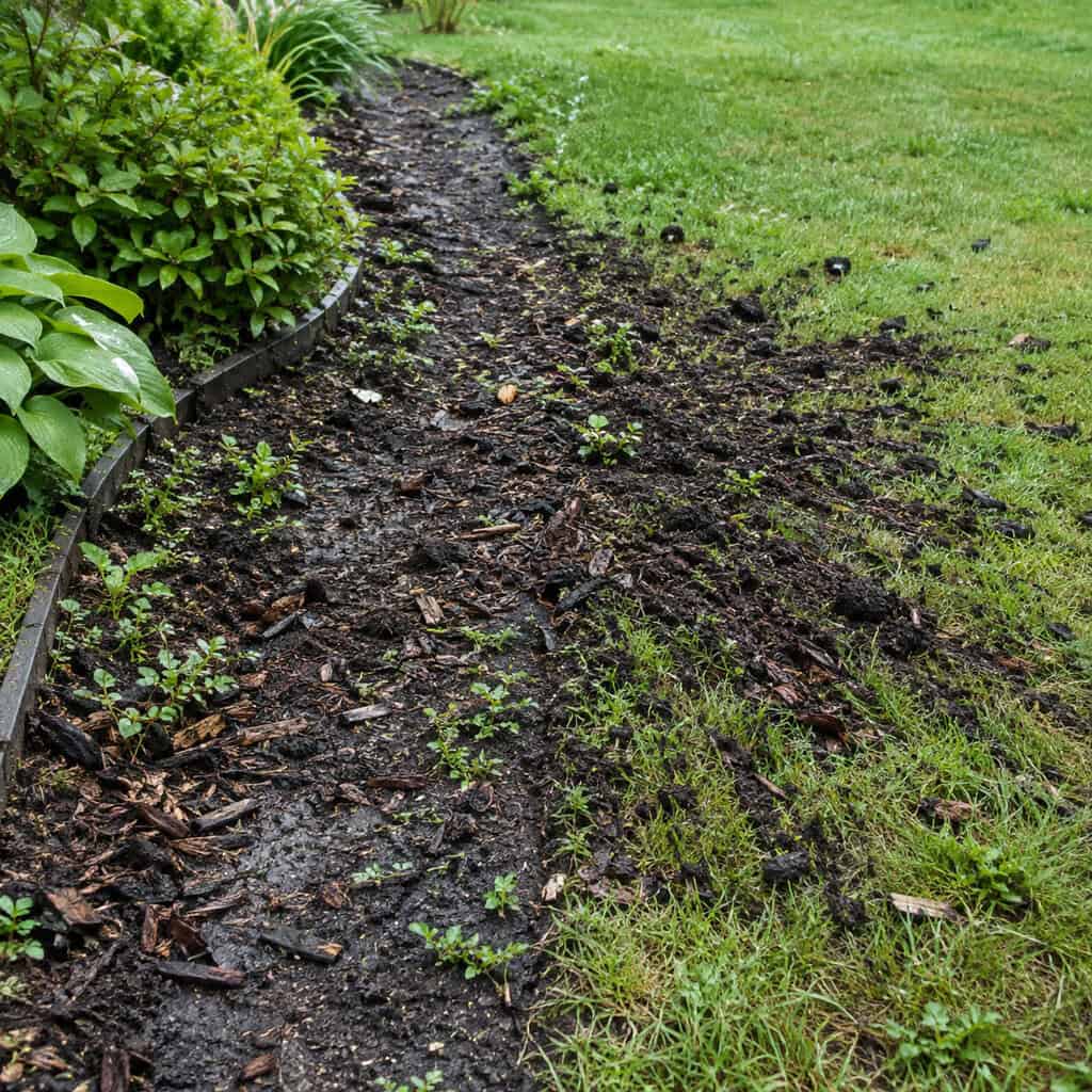 Bark Mulch as a Permanent Walkway
