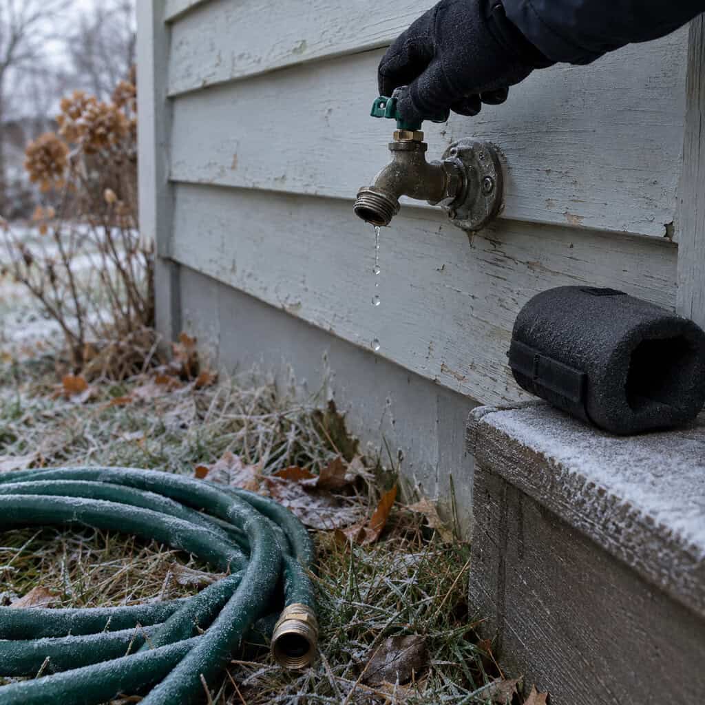 Draining the Hoses and Shutting Off the Outside Spigot