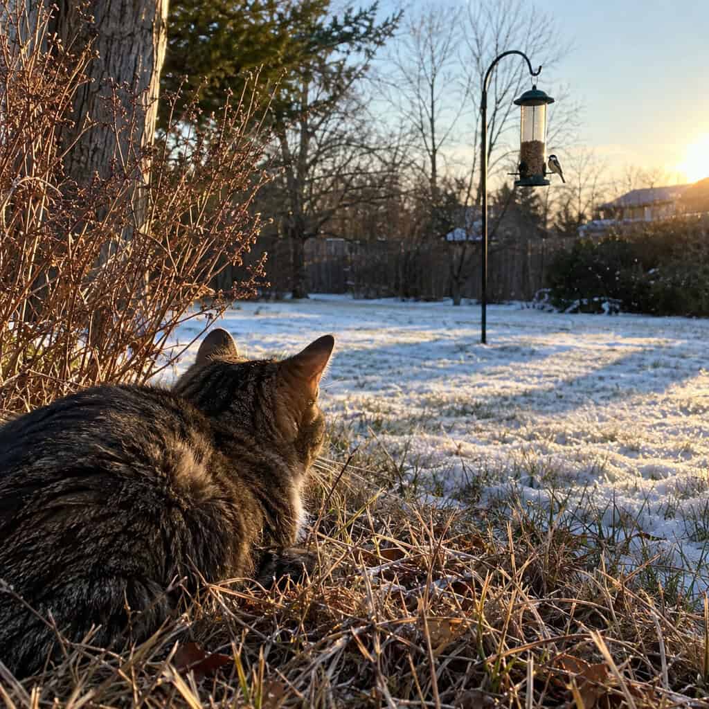 A Neighborhood Cat On Patrol