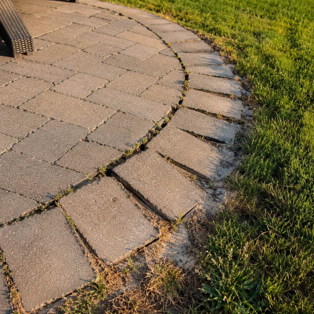 A Paver Patio With No Edge Restraint