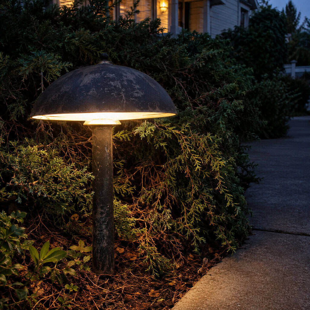 Oversized Mushroom-Cap Path Fixtures