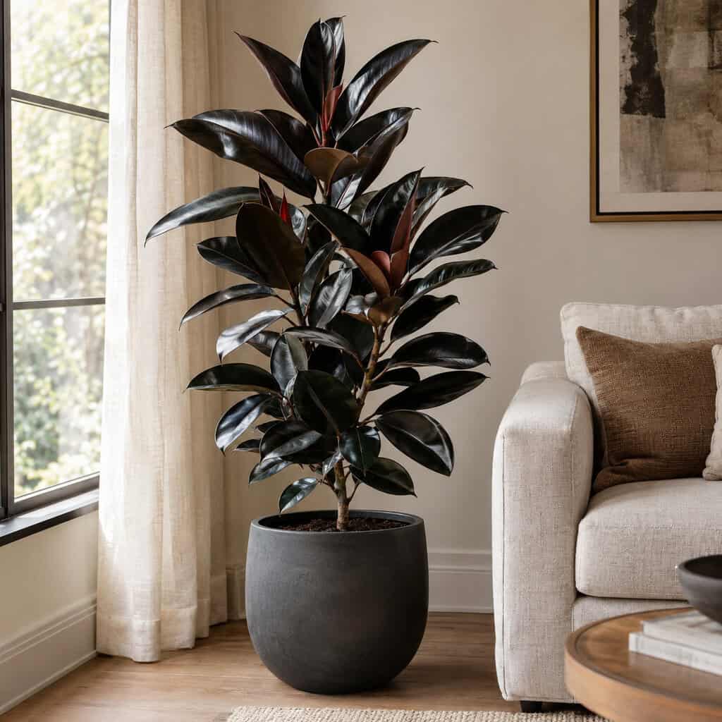 The Burgundy Rubber Tree