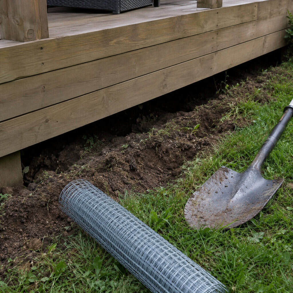 The Gap Under the Shed or Deck Skirting