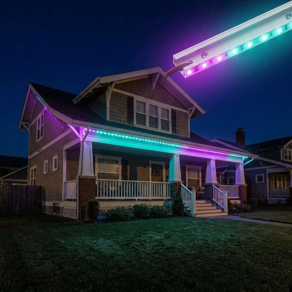 Permanent App-Controlled Color Roofline Lights