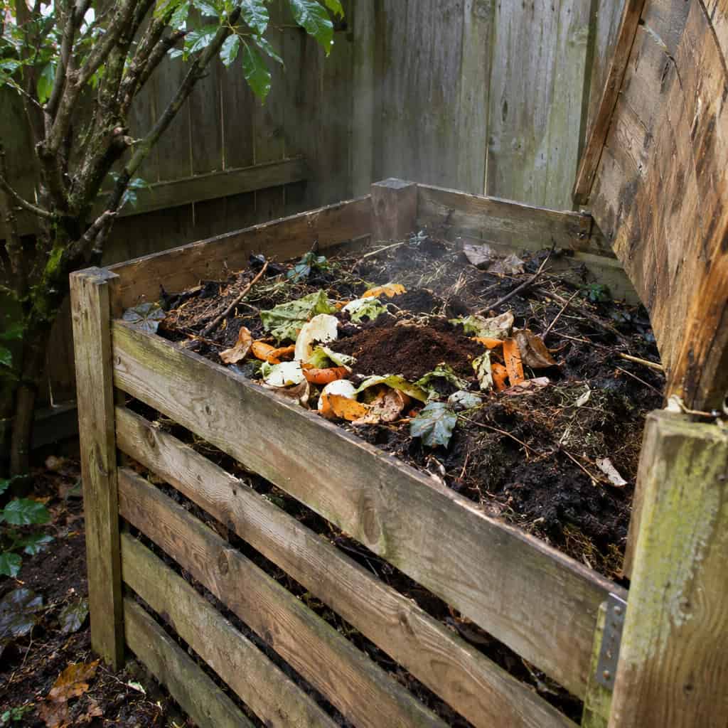 The Compost Pile With Kitchen Scraps In It