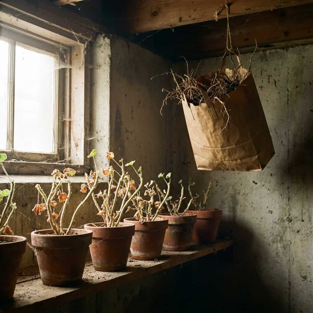 The Geraniums Came Inside