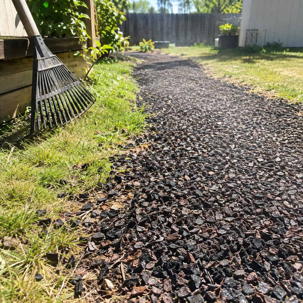 A Rubber Mulch Path