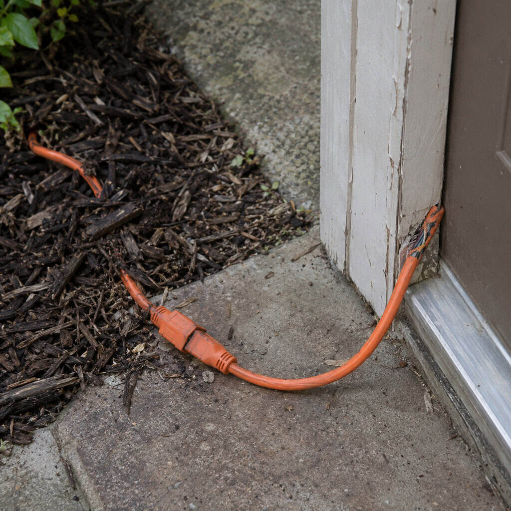 Outdoor Extension Cords as Permanent Wiring