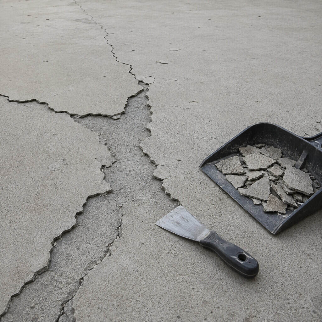 Concrete Resurfacer Over a Cracked Slab