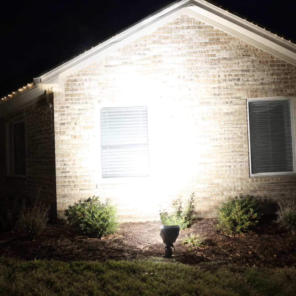 The Ground Floodlight Aimed at the House
