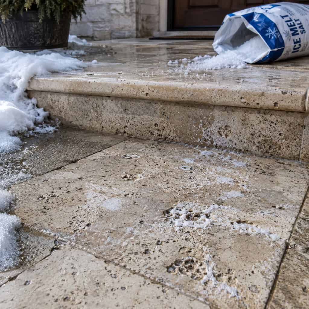 Travertine and Limestone Where You Salt