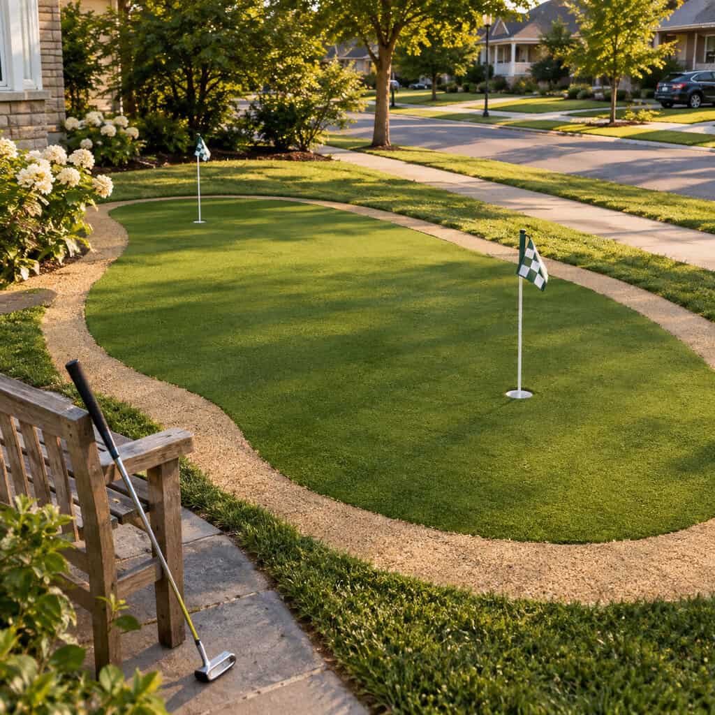 A Putting Green in the Front Yard