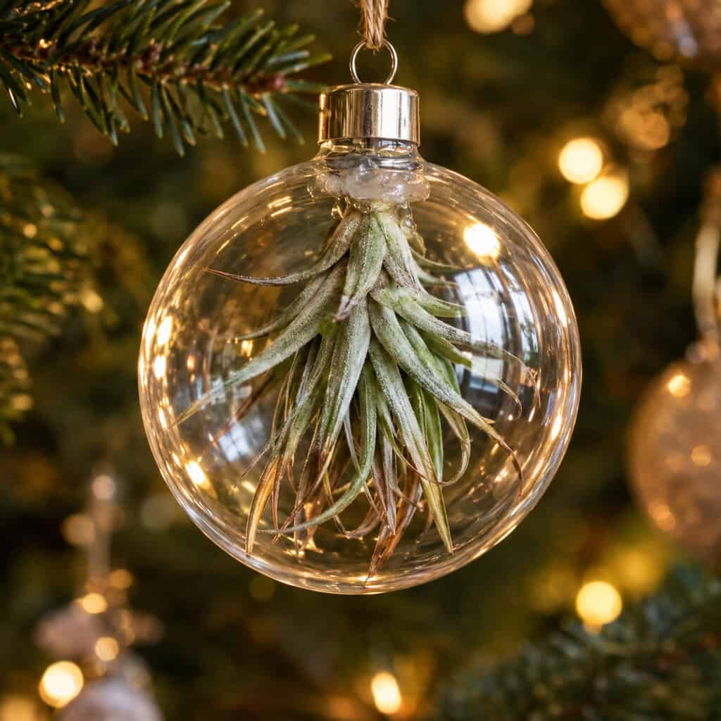 The Air Plant Glued to an Ornament