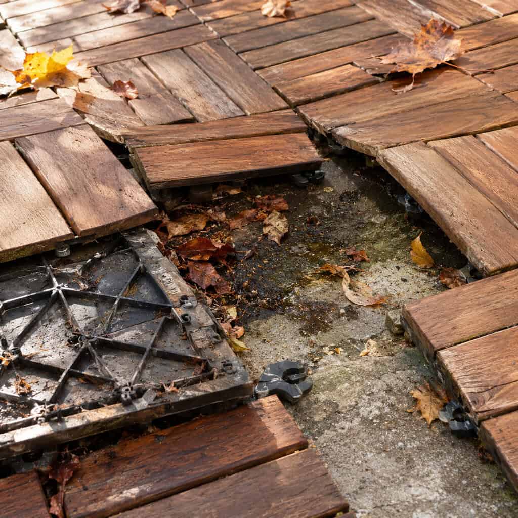Snap-Together Deck Tiles Over an Old Patio