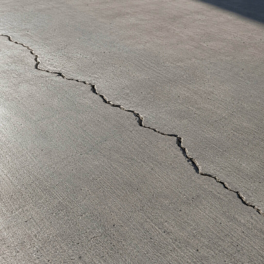 A Poured Slab With No Control Joints