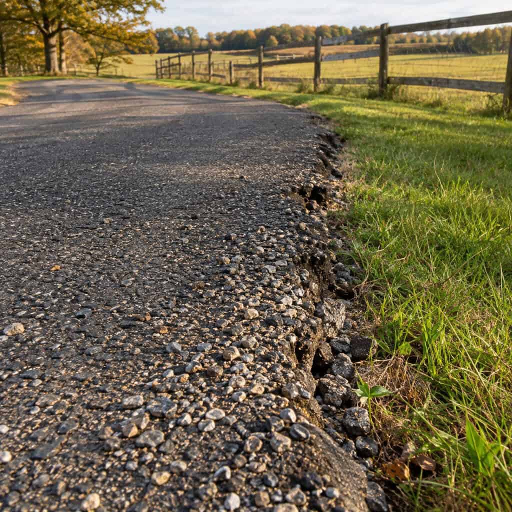 A Tar-and-Chip Driveway