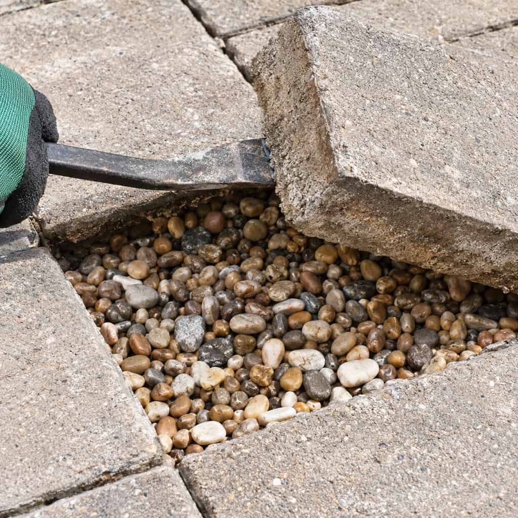 Pea Gravel Used as the Paver Base Itself